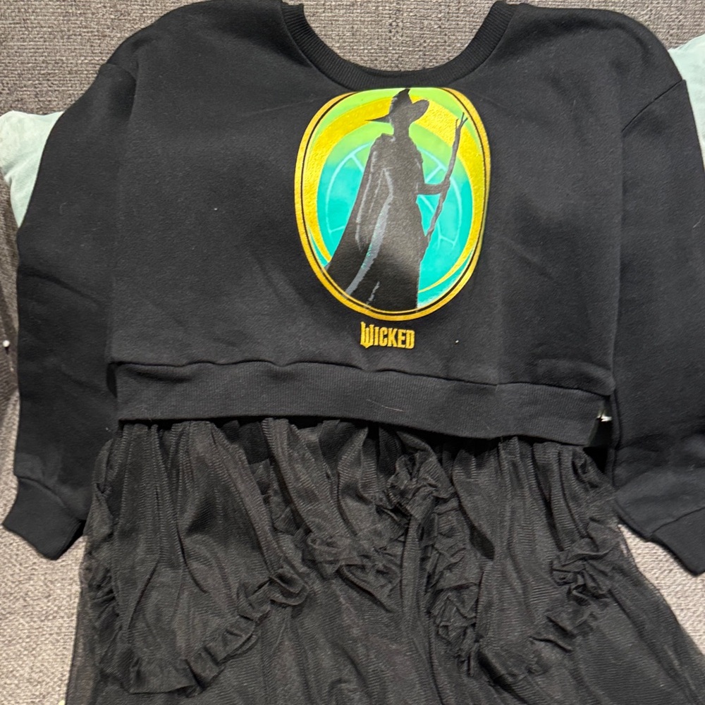 Black Wicked Graphic Sweatshirt Dress